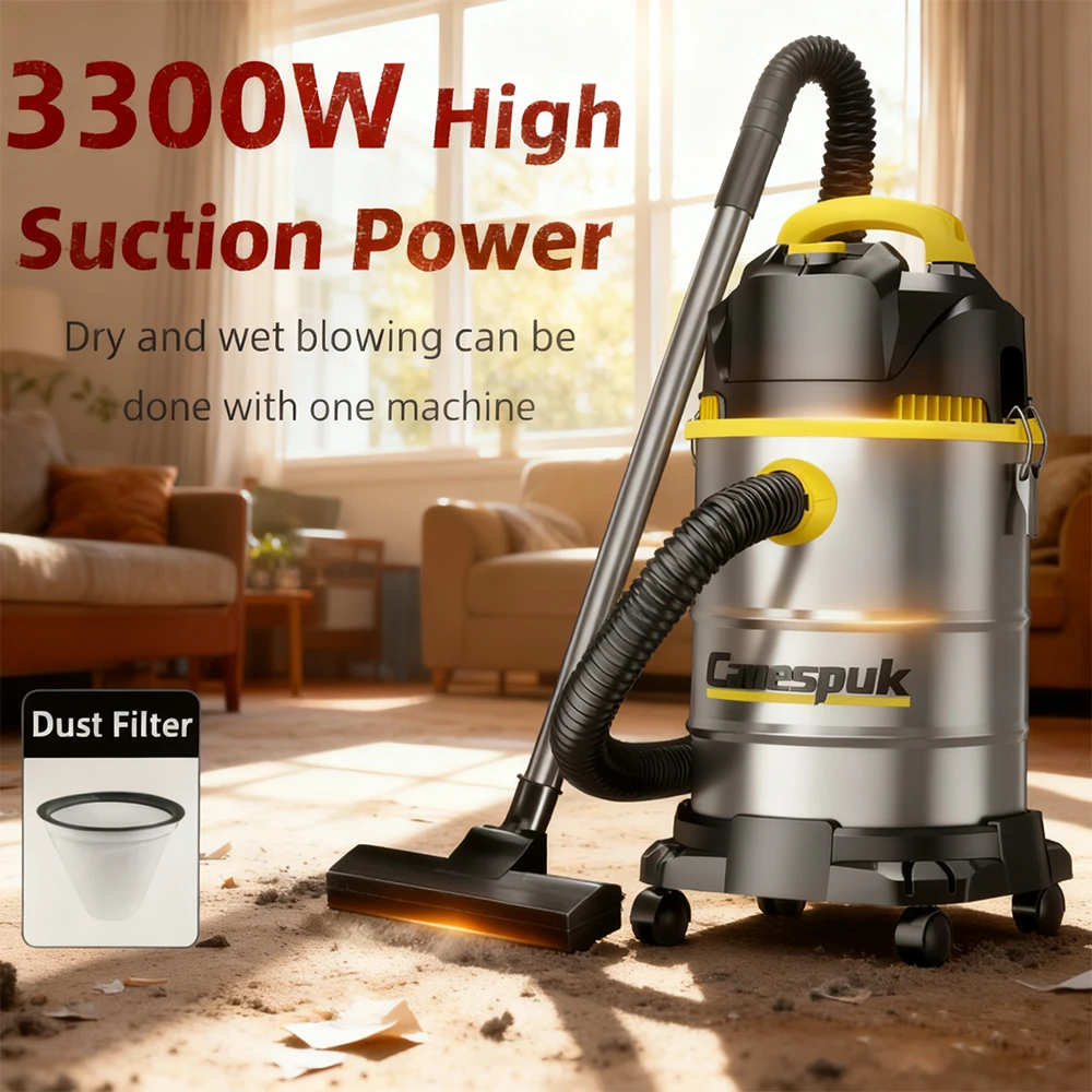 

3 in 1 Household Vacuum Cleaner Large Suction Wet Dry Blow Vacuum Cleaner Heavy Duty Garage Vacuum Industrial Vacuum Cleaner