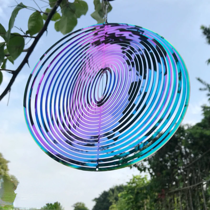 3D Rotating Wind Chimes Garden Hanging Decorations Outdoor Balcony Wedding Wind Spinner Bell Home Room Decor Valentine's Gift