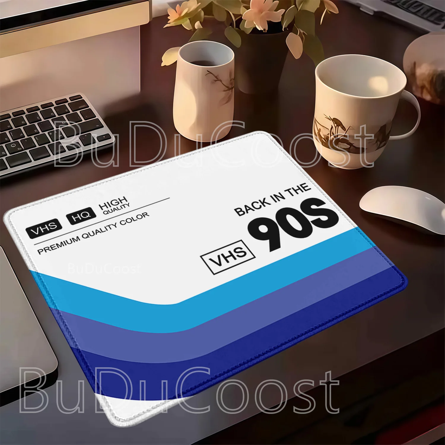 Gaming Mousepad Retro Style VHS Pc Office Accessories Small Size Mouse Pad PC Laptop Cabinets Non-slip Base HD Printing Desk Mat