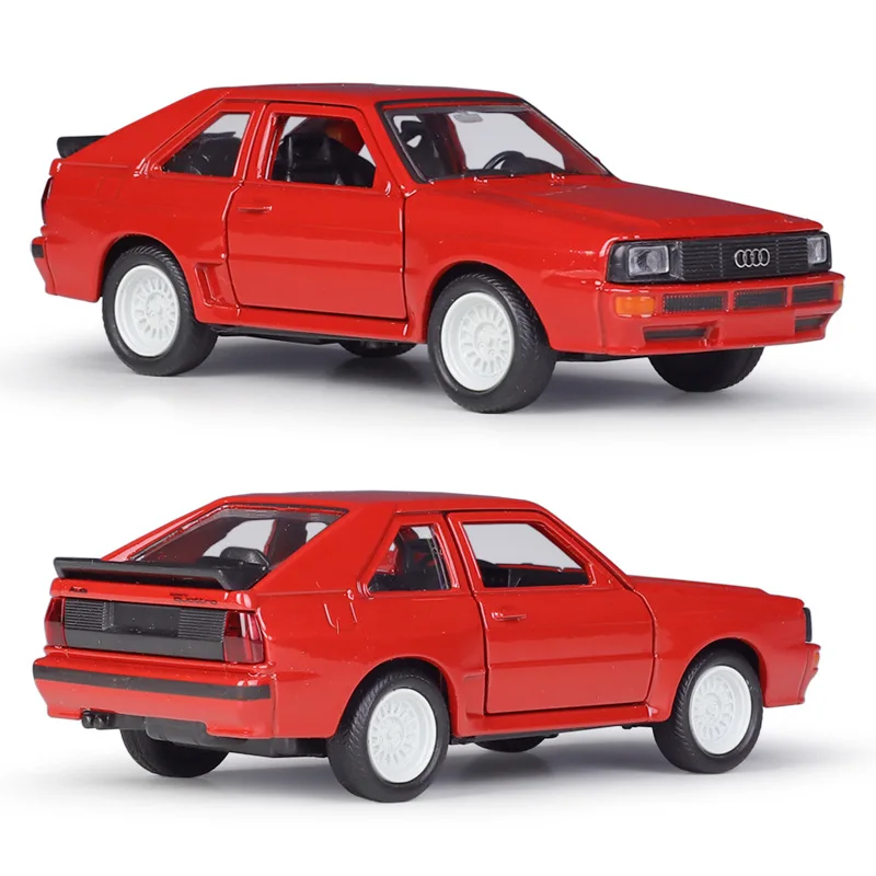 WELLY Diecast 1:36 Car Audi Sport Quattro Metal Similator Toy Vehicle Model Pull Back Car Alloy Toy Car For Children Boys Gifts