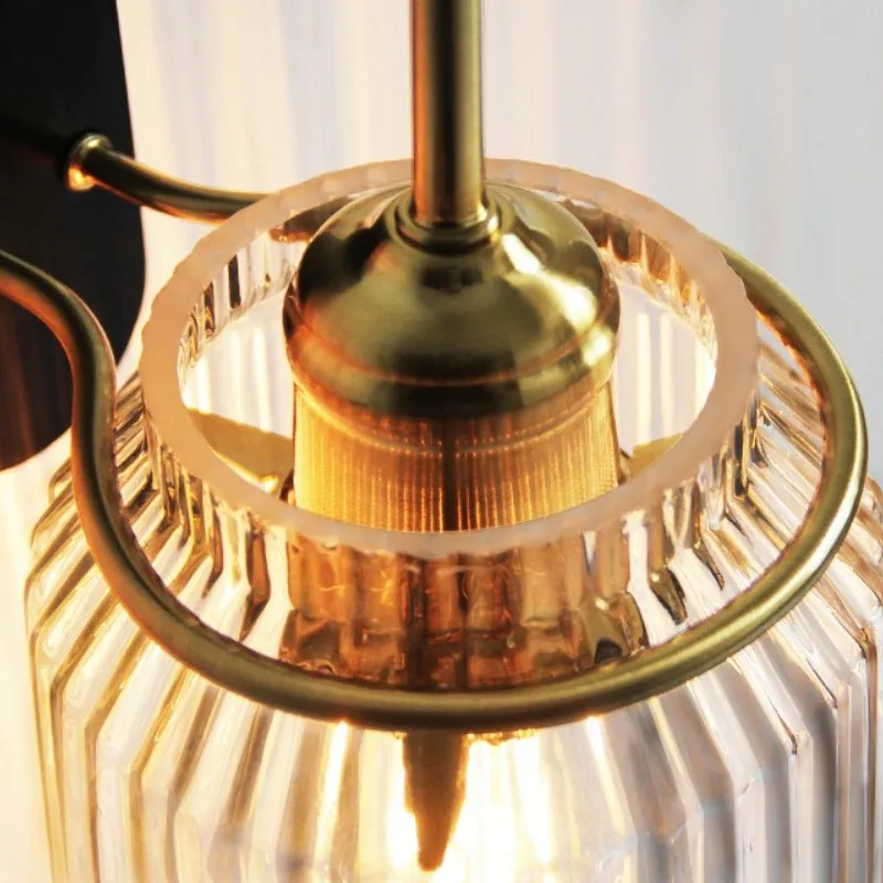 الأوروبي تقليد كريستال زجاج أضواء الجدار الفاخرة غرفة المعيشة الديكور حائط الخلفية الرجعية السرير مقهى الممر مصابيح