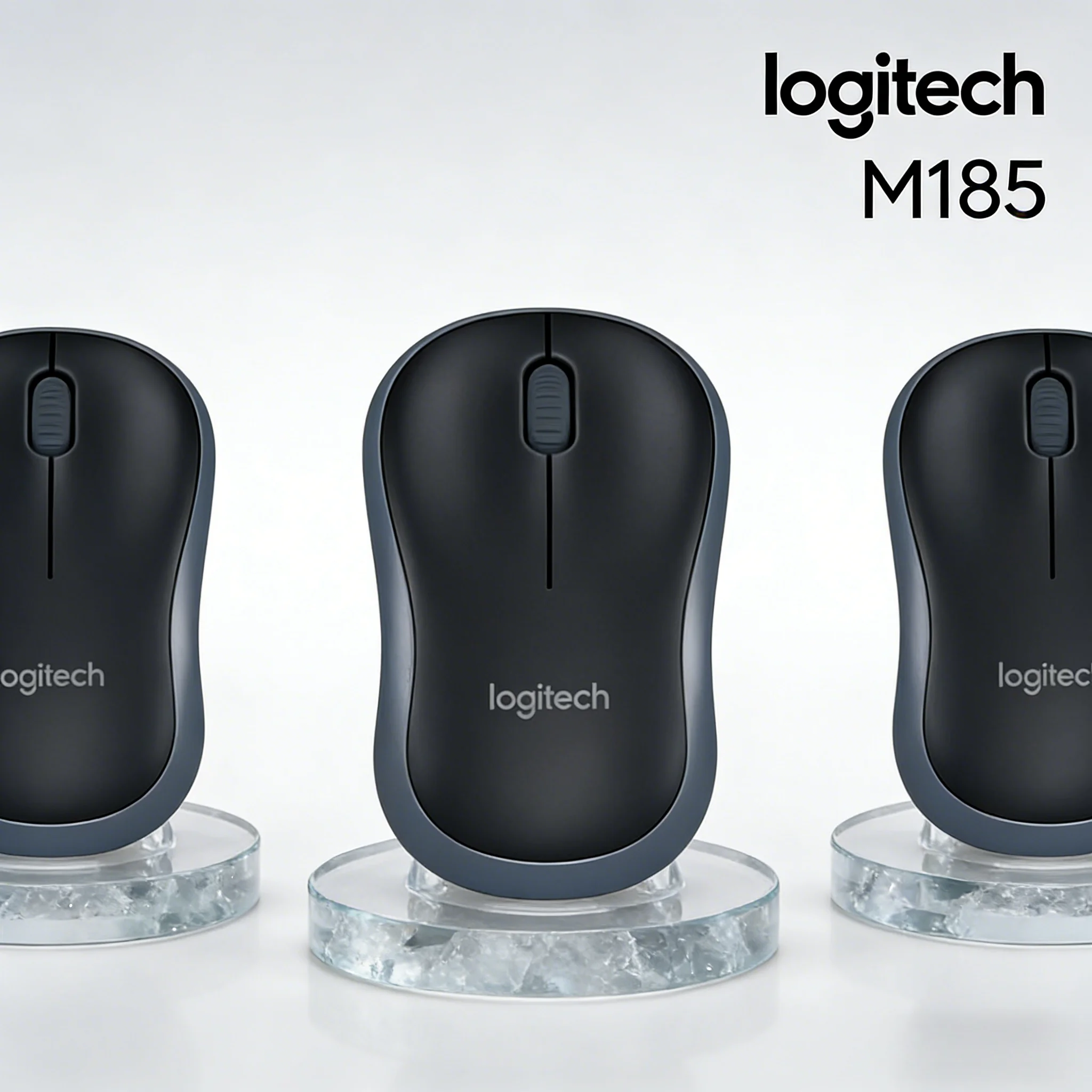 

Logitech M185 Symmetrical Wireless Mouse Ambidextrous Stable Connection Office Use