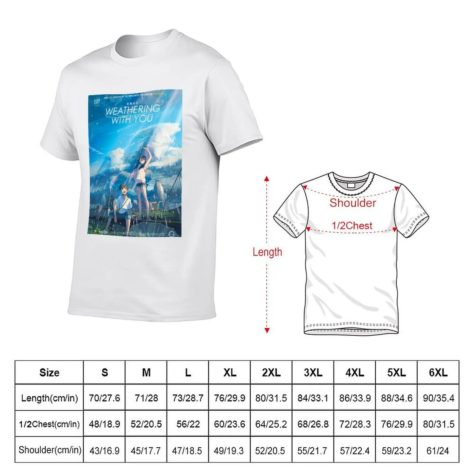 Weathering with you Tenki No Ko T-Shirt cotton t shirts high quality t shirt man designer T-Shirt