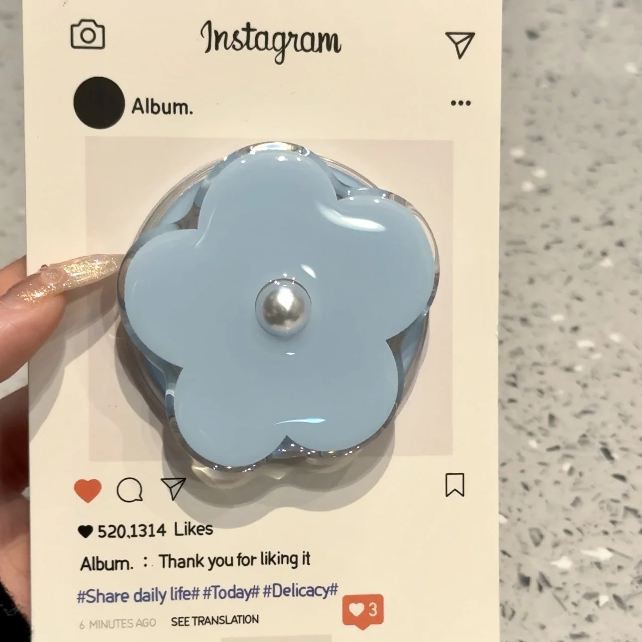 

Simple yellow flower for Magsafe Griptok Holder Phone Finger Ring Stand Support for IPhone 15 Girl Bracket