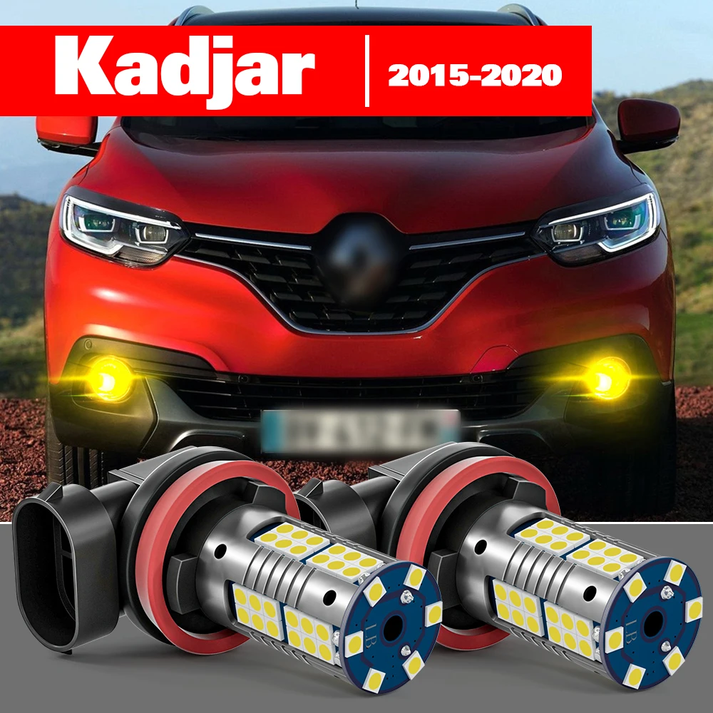 

For Renault Kadjar 2015-2020 2pcs LED Fog Light Accessories 2016 2017 2018 2019