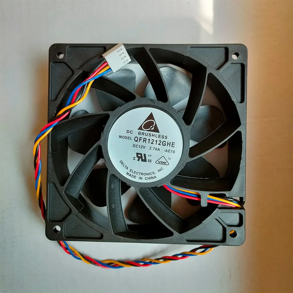 QFR1212GHE 6000RPM PWM مروحة التحكم في السرعة 120X120X38mm 4 سلك 12V 2.7A ل Antminer Bitmain S7 S9 S11 S15 T9 T17 L3 Miner-A69M
