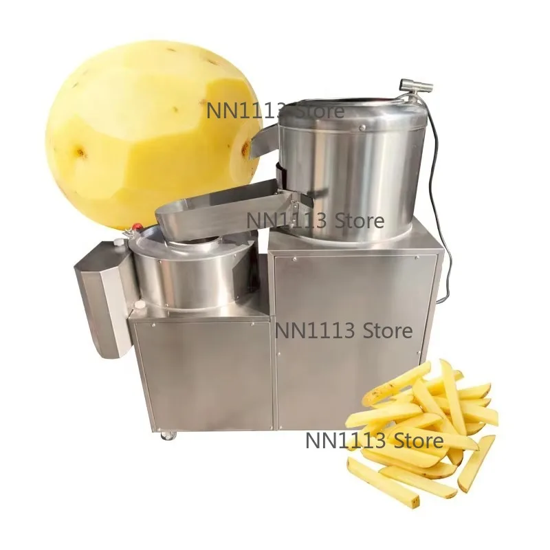 

Commercial Excellent Value Potato Peeling Cutting Machine All-in-1 Slicer for French Fries Restaurant Kitchen Equipment