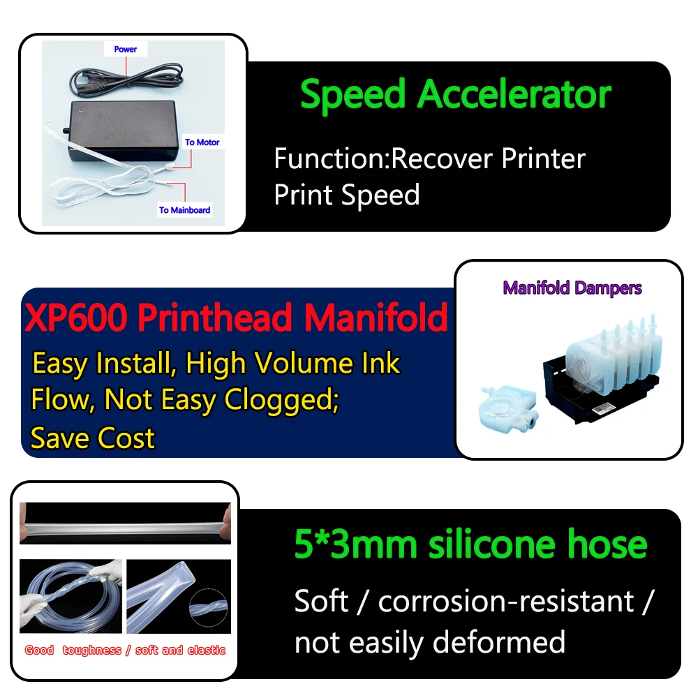 

5-in1 DTF White Ink CISS Circulator System Kit for Epson ET 8550 8050 8500 18100 8180 RIP DTF Software Manifold Speed Regulator