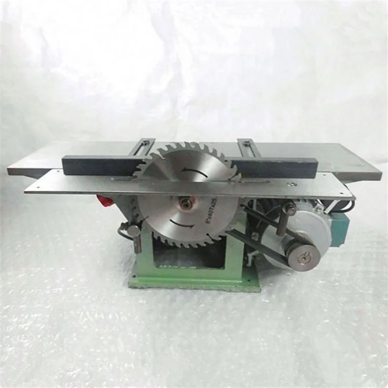 3 In 1 Double Side Wood Planer Mortise Jointer Table Multifunction Wood-Working Bench Machine Table Sawmill With Band Saw Cut