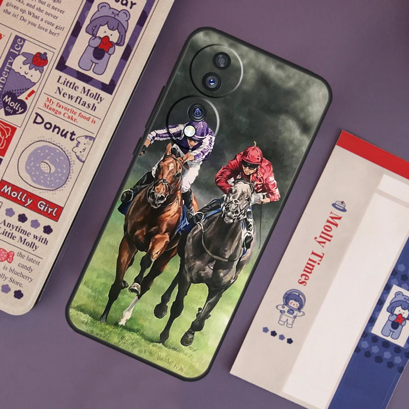 Horse Racing Phone Case For Honor X8a X9a X7a X6 X7 X8 X9 8X 9X Magic 5 4 Lite 10 50 70 90 Lite Cover