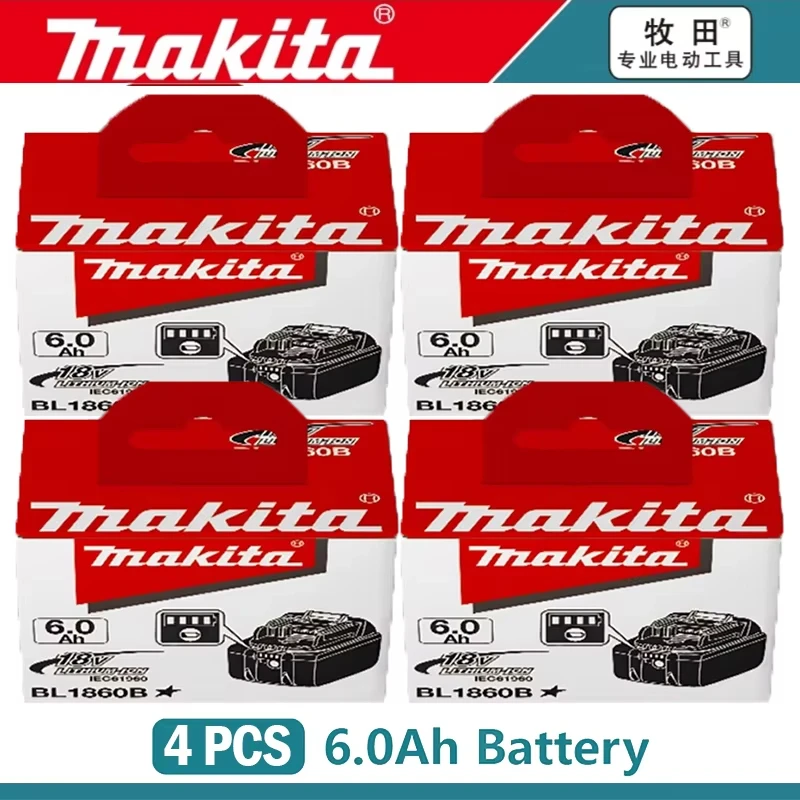 

Genuine Makita 18V Battery 6Ah Battery BL1860 BL1850B BL1850 BL1840 BL1830B Makita Replacement Lithium Battery