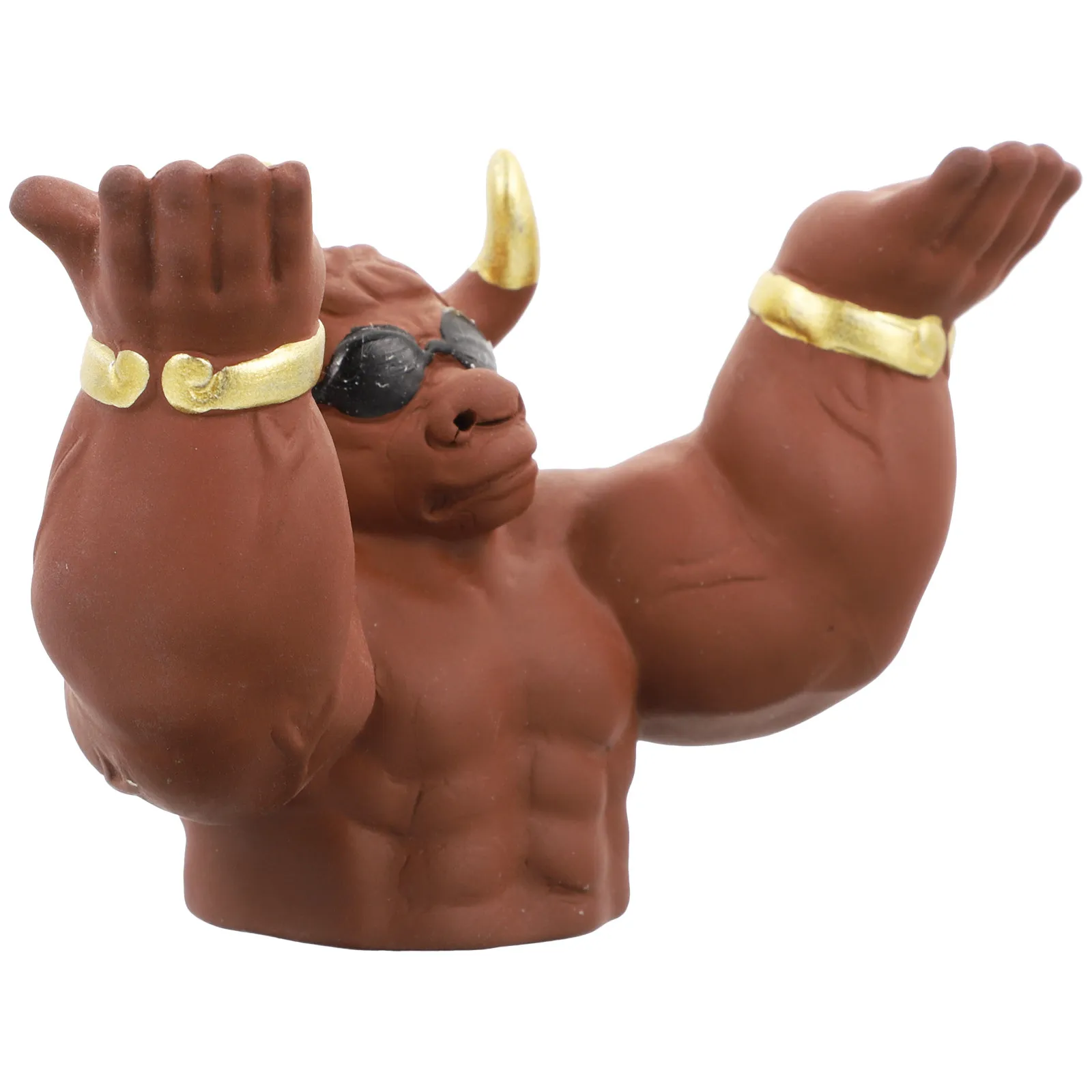 

Ox Pattern Ceramic Pen Holder Calligraphy Brush Rest Sturdy Stand for Painting Calligraphy Writing Tools Storage Functional Desk