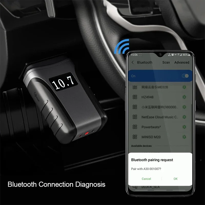 new Anyscan A30 All System Car Detector OBDII Code Reader Automatically Scan and Read Codes Real-time Data Drawing