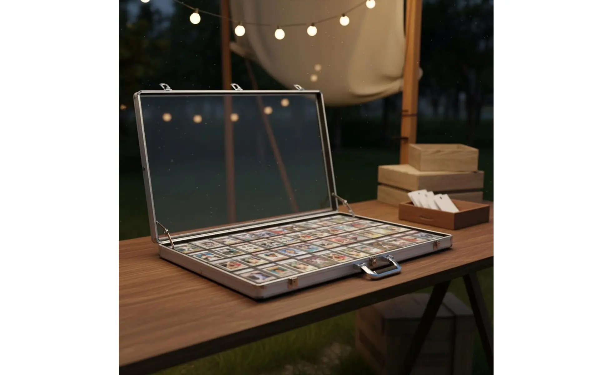 Lockable Collector's Briefcase Scuff-Resistant Lining Trading Card Display Case Aluminum Frame Display Box for Vendors
