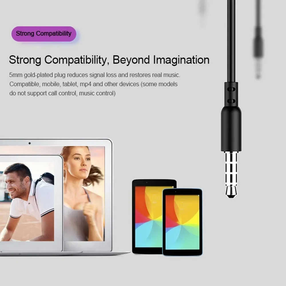 New 3.5MM Jack In-Ear Wired Earphone Wired Headphone With Mic 3.5MM Headset Phone Computer Hifi Bass Earbuds