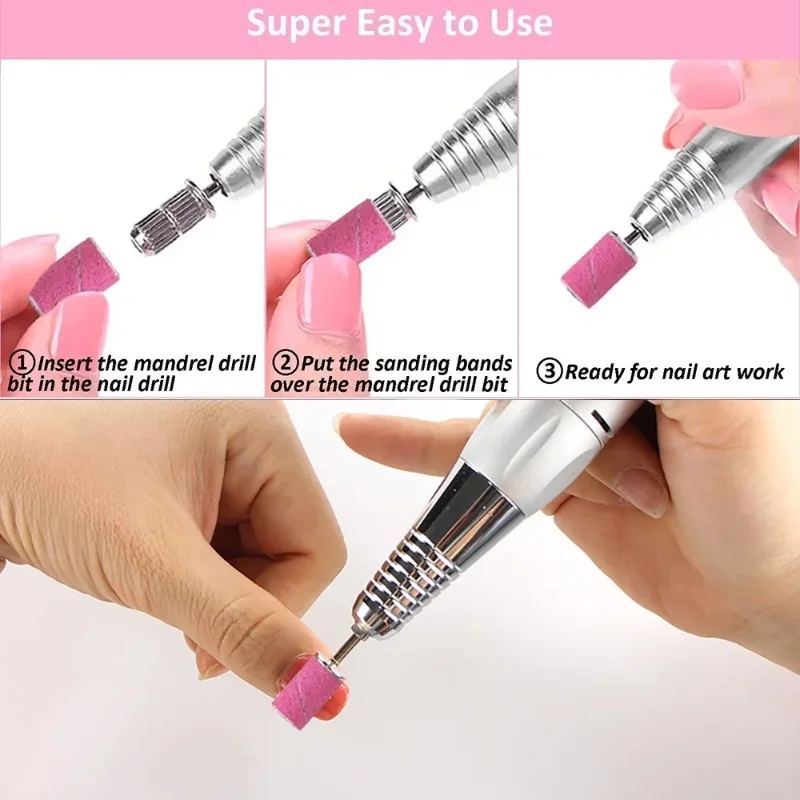 100 個のマニキュアジェル角質カルスを除去するための研磨ネイルビットカッティングビットには 1 個の金属シャフトが含まれています