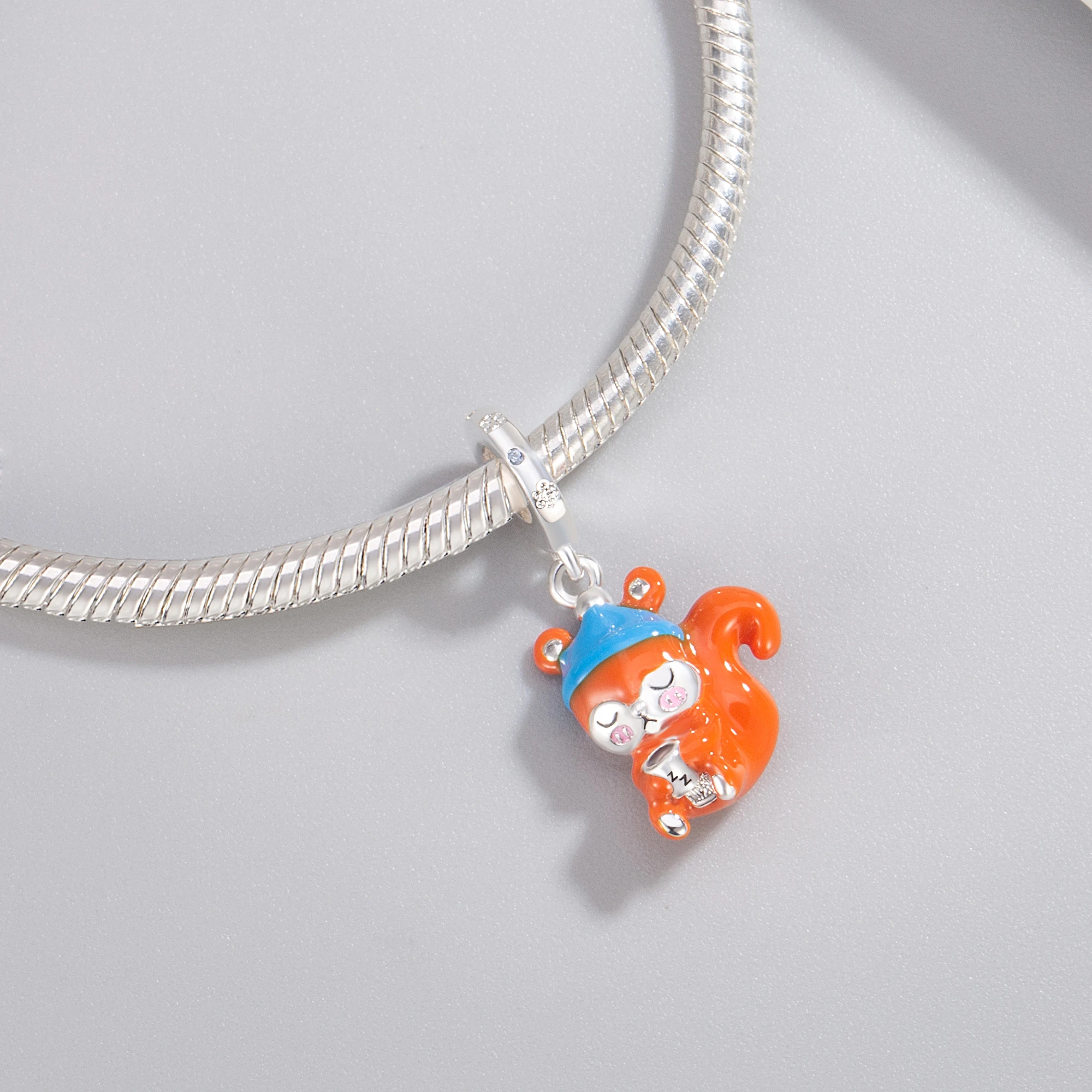 2026 Fashion New Original Design Cute Pet Pendant Beads, Kitten, Squirrel, Dog, DIY Bracelet Jewelry Gift, Plated Bright Silver