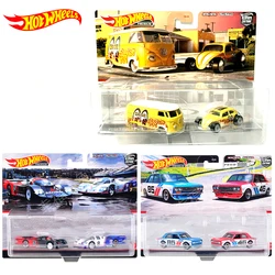 Original Hot Wheels Premium Car Cultural Mooneyes Bus Model Double Pack Alloy Car Toys for Boys 1/64 Metal Real Rider Brinquedos