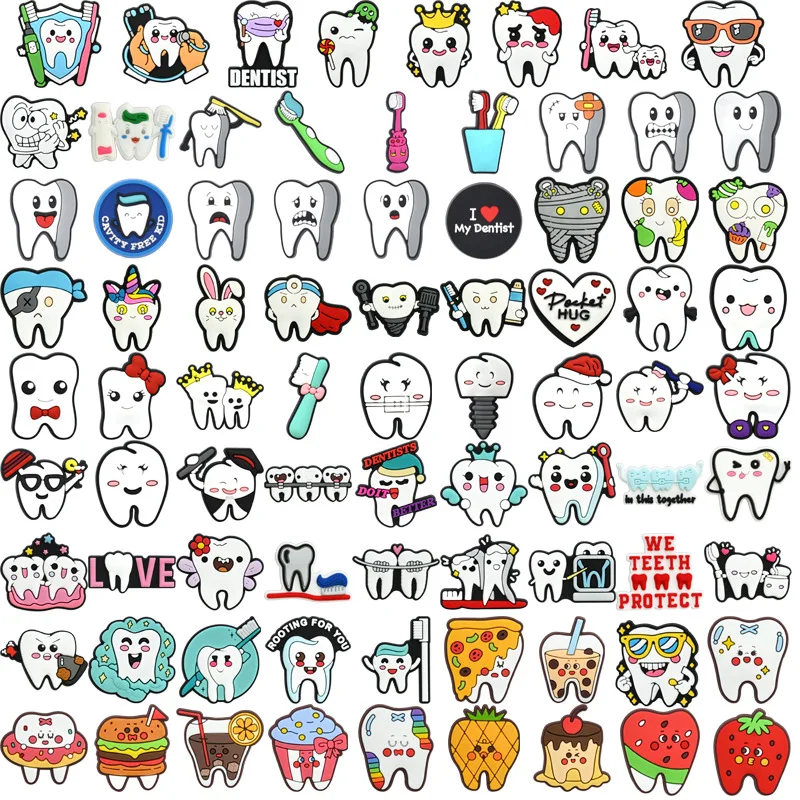 Multiple sets mixed Care for teeth dental series Shoe Decora