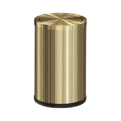 9L light luxury gold trash can with swing lid ，gold garbage bin for bathroom ，living room, office, bedroom, hotel