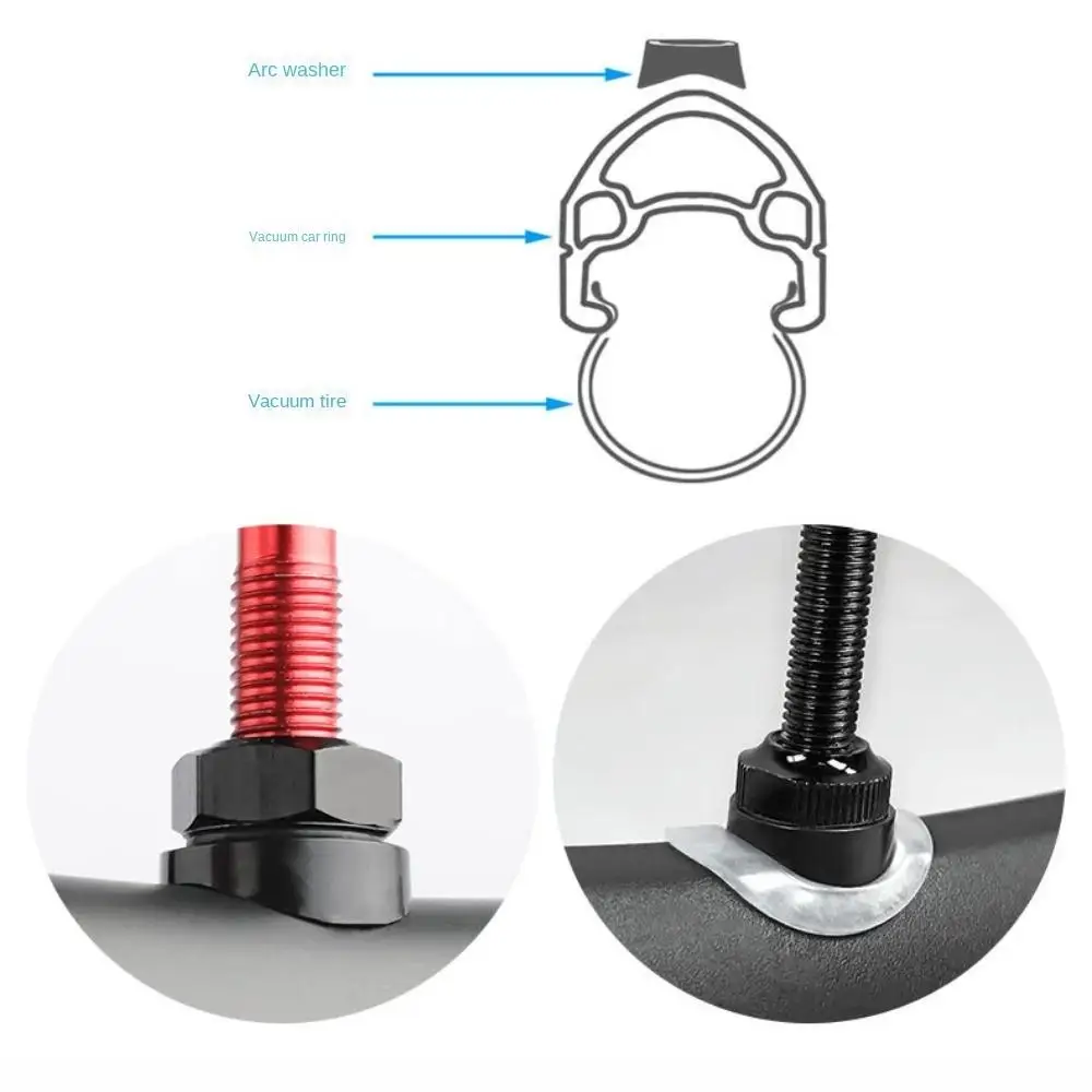 

45/60/80mm F/V Valve Nipples Anodized CNC-machined Tubeless Tire Valves Aluminum Alloy Tubeless Tire Valve Bicycle Tires