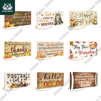 Putuo Decor-Wooden Sign Hanging Plaque,Welcome Autumn,Family Farmhouse, Living Room Wall Decoration, 5x10Inches, 1Pc