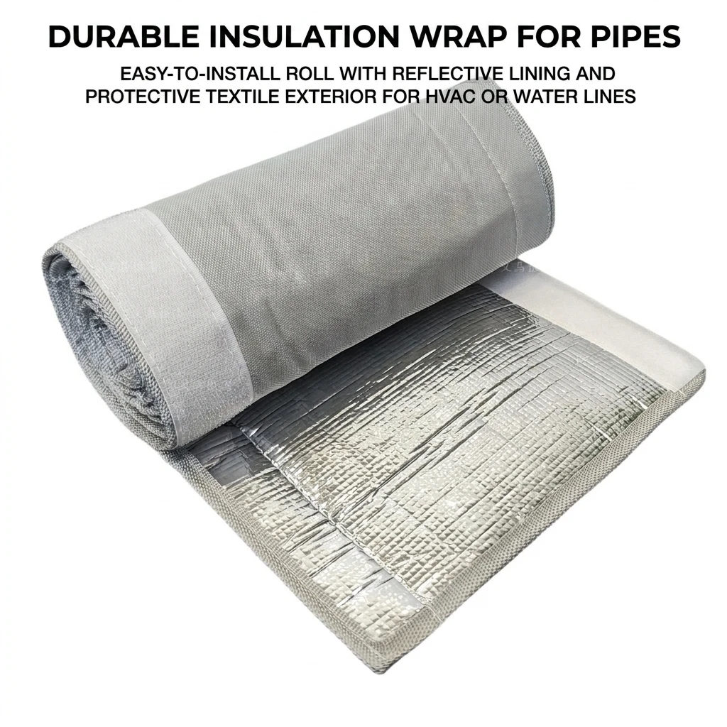 Pipe Insulation Wrap Waterproof HVAC Copper Tube Cover Closed Cell Foam Sleeve for Home Commercial Refrigeration Durable