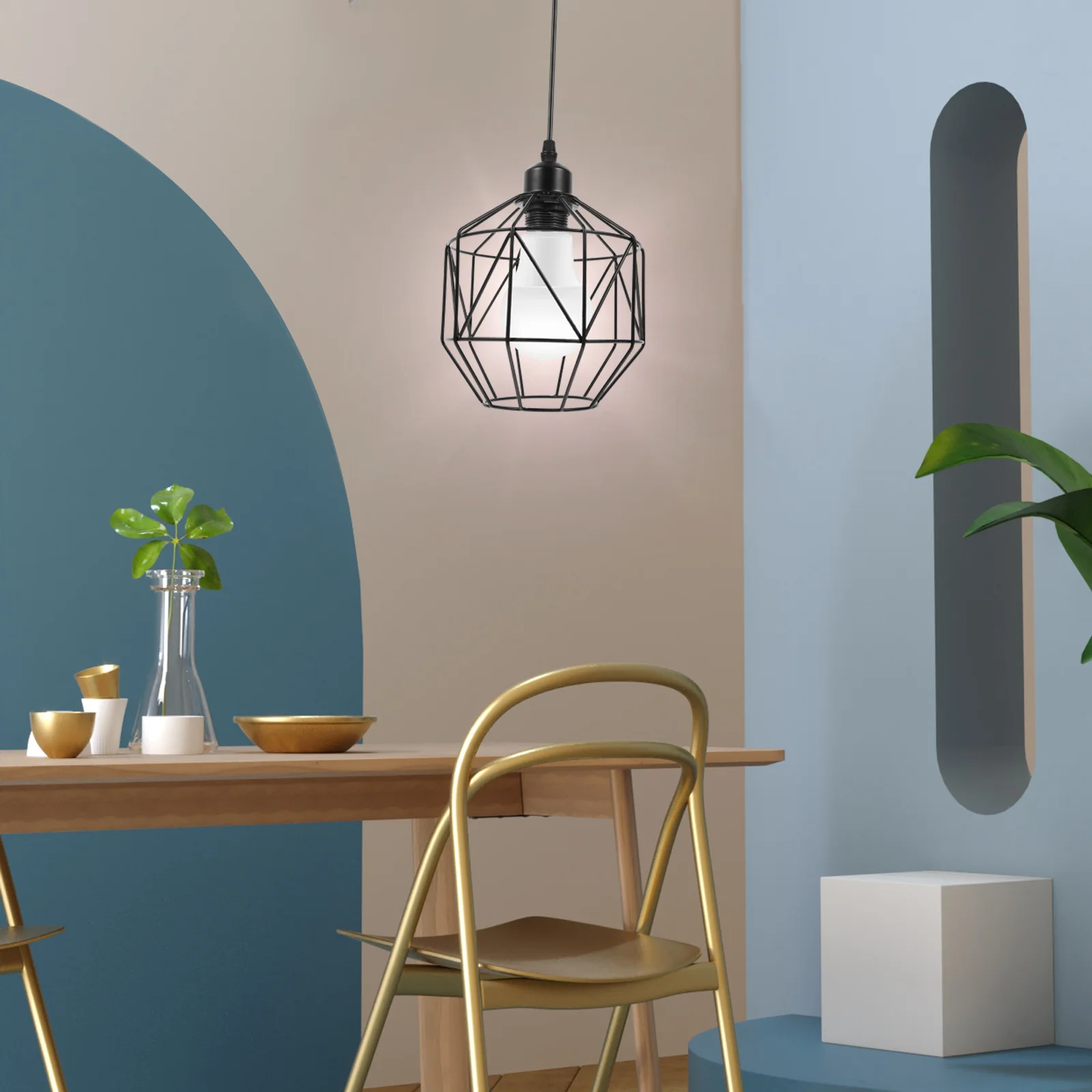 

1Set Single Head Pendant Lamp Simple Iron Ceiling Light Hanging Light for Restaurant Bar Living Room Indoor Pendant Decoration