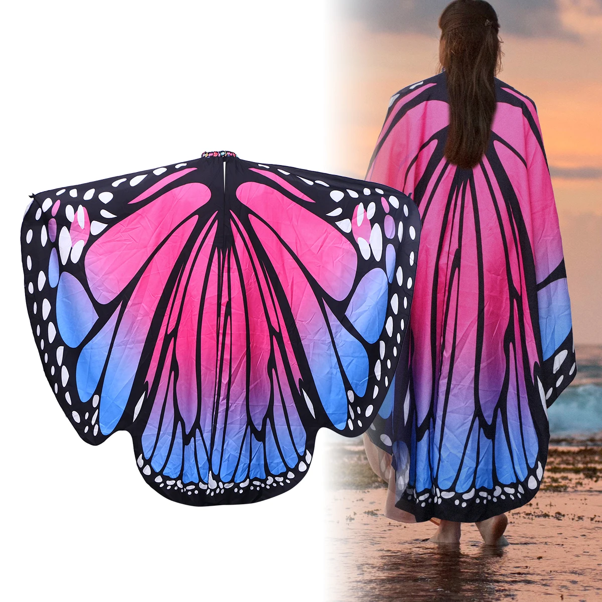 

Butterfly Polyester Halloween Party Cosplay Party Costume Wing For Women Cloak Cosplay Cloak Accessories