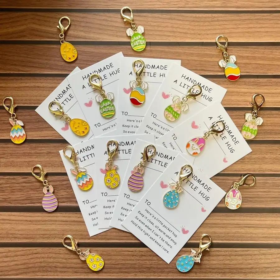 1/5/10/20/50/100pcs s, Happy Easter Party Favor Bags, Inspirational Easter Egg Patterns with Warm Pocket Hug Cards, Universal Ho