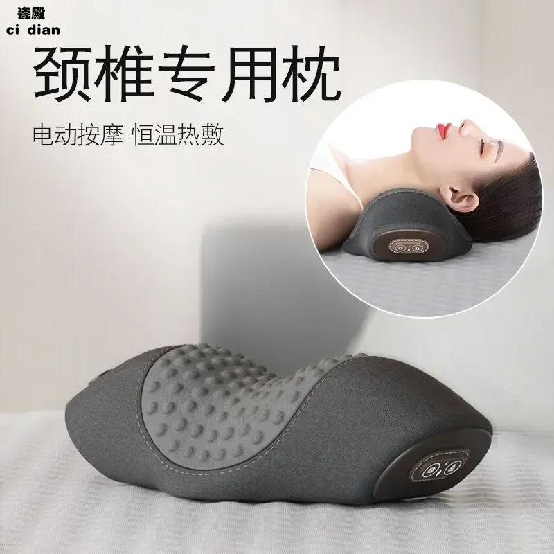 Electric Charge Neck Massager Pillow 3 modes Heating vibration massage Neck Stretcher Cervical Neck Traction Relax Massager