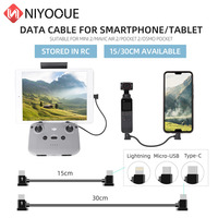 TYPE-C to Lightning/TYPE-C/Micro-USB Data Cable Smartphone Tablet for DJI Mavic 3 FPV Goggles V2/MINI 2/POCKET 2/MAVIC AIR 2