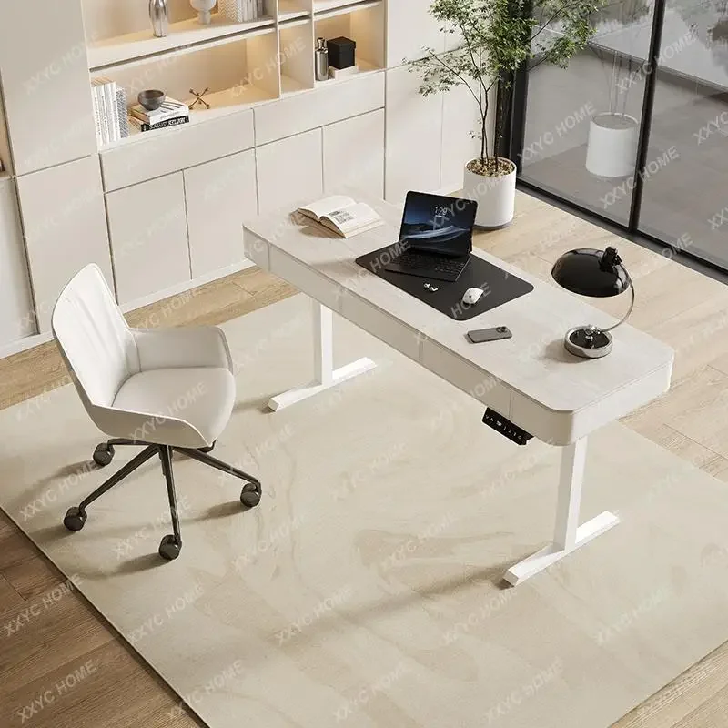 Electric lifting rock slab desk Household multi-functional lifting writing desk