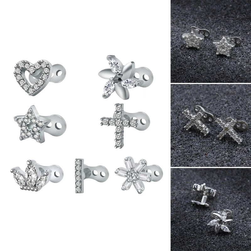 Stainless Steel Dermal Anchors Base Hypoallergenical Body Piercing Jewelry Fashionable Accessory for Sensitive Skin