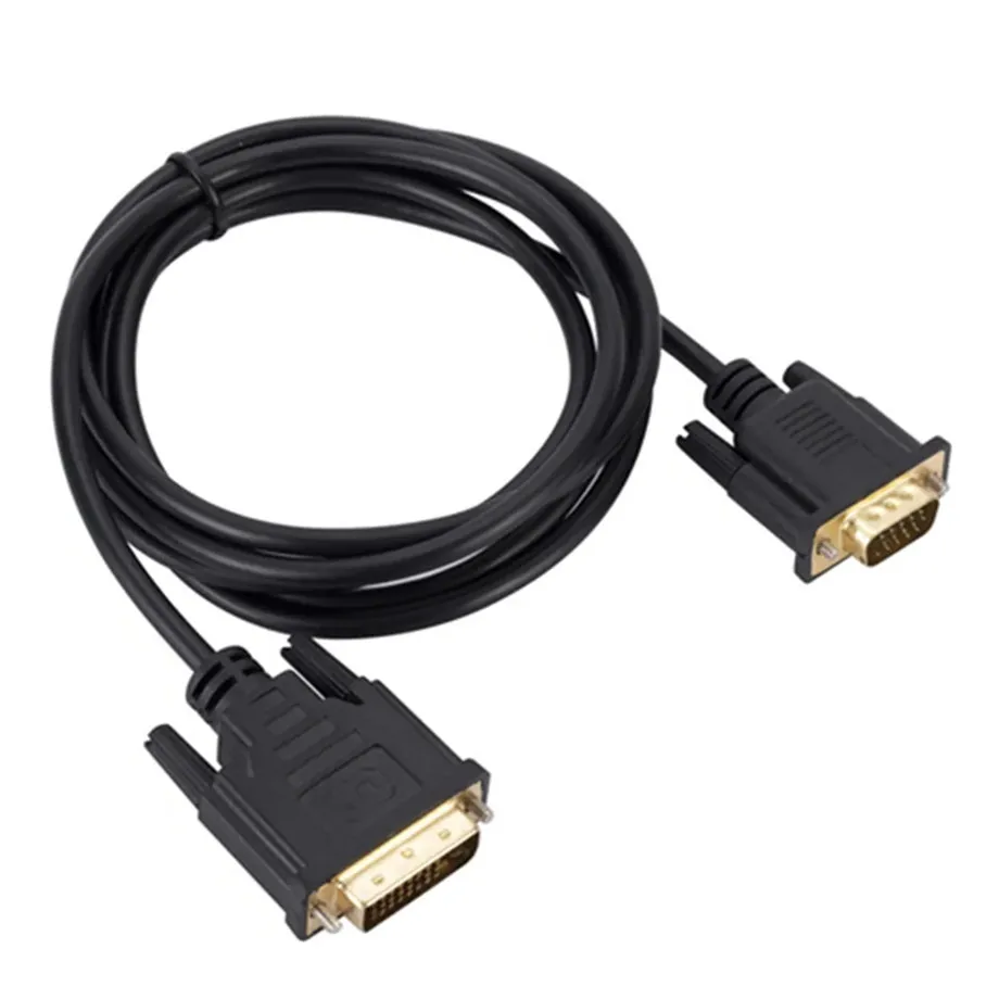 PzzPss DVI-D DVI do wideo VGA Adapter do kabla konwerter 24 + 1 25 Pin do 15 Pin kabel konwertera HD 1080P dla komputer stancjonarny Monitor