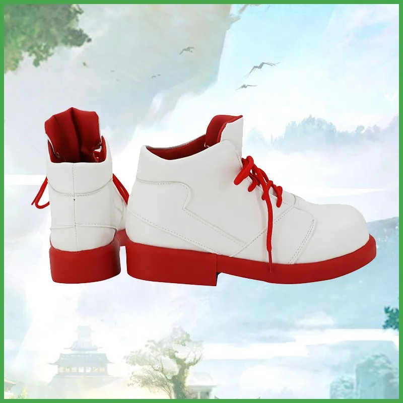 Chainsaw Man Power Cosplay Costume Shoes Handmade Faux Leather Boots