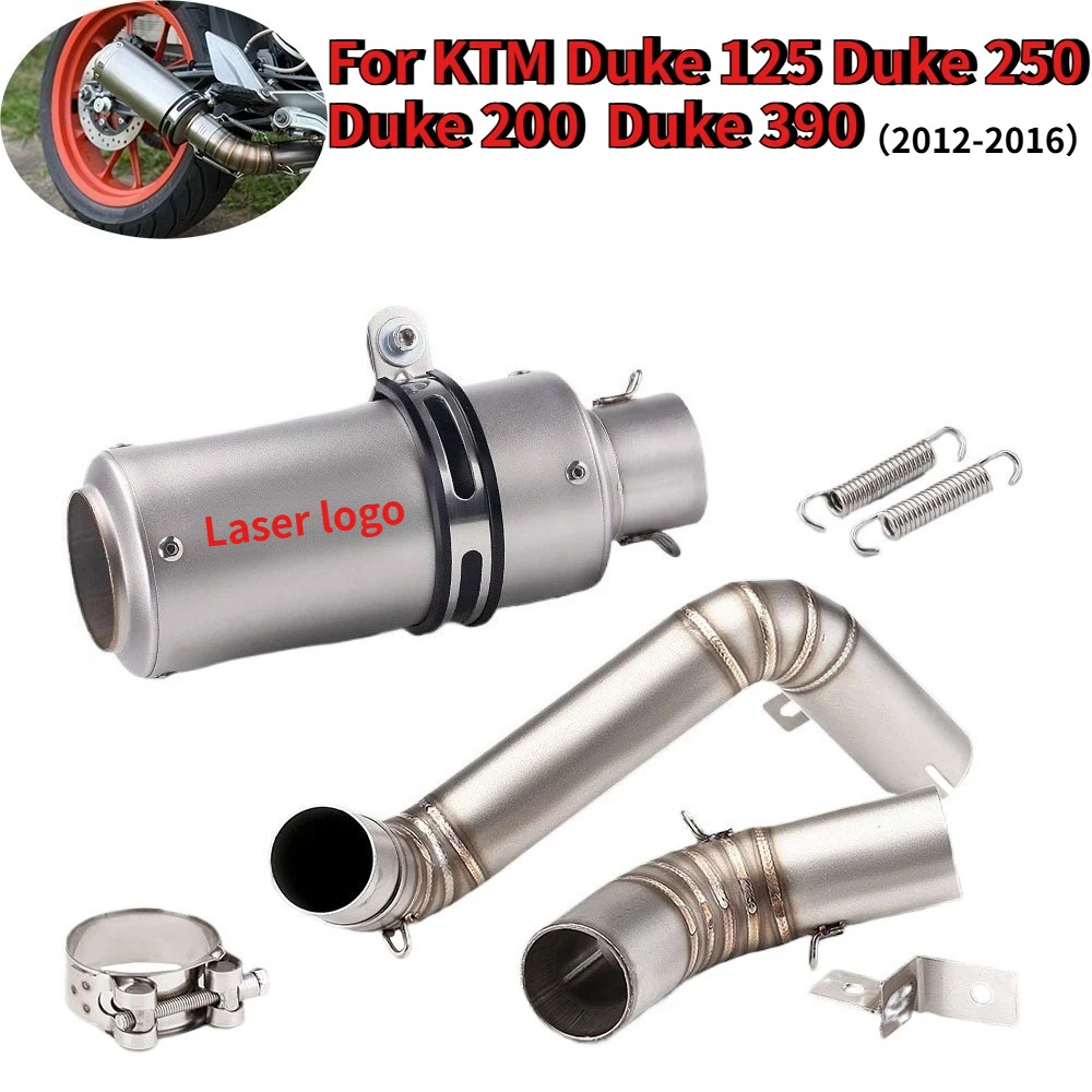 

Motorcycle Exhaust System Stainless Steel Kit For Duke 200 Duke 250 Duke 390 2012-2017 Non-destructive Installation