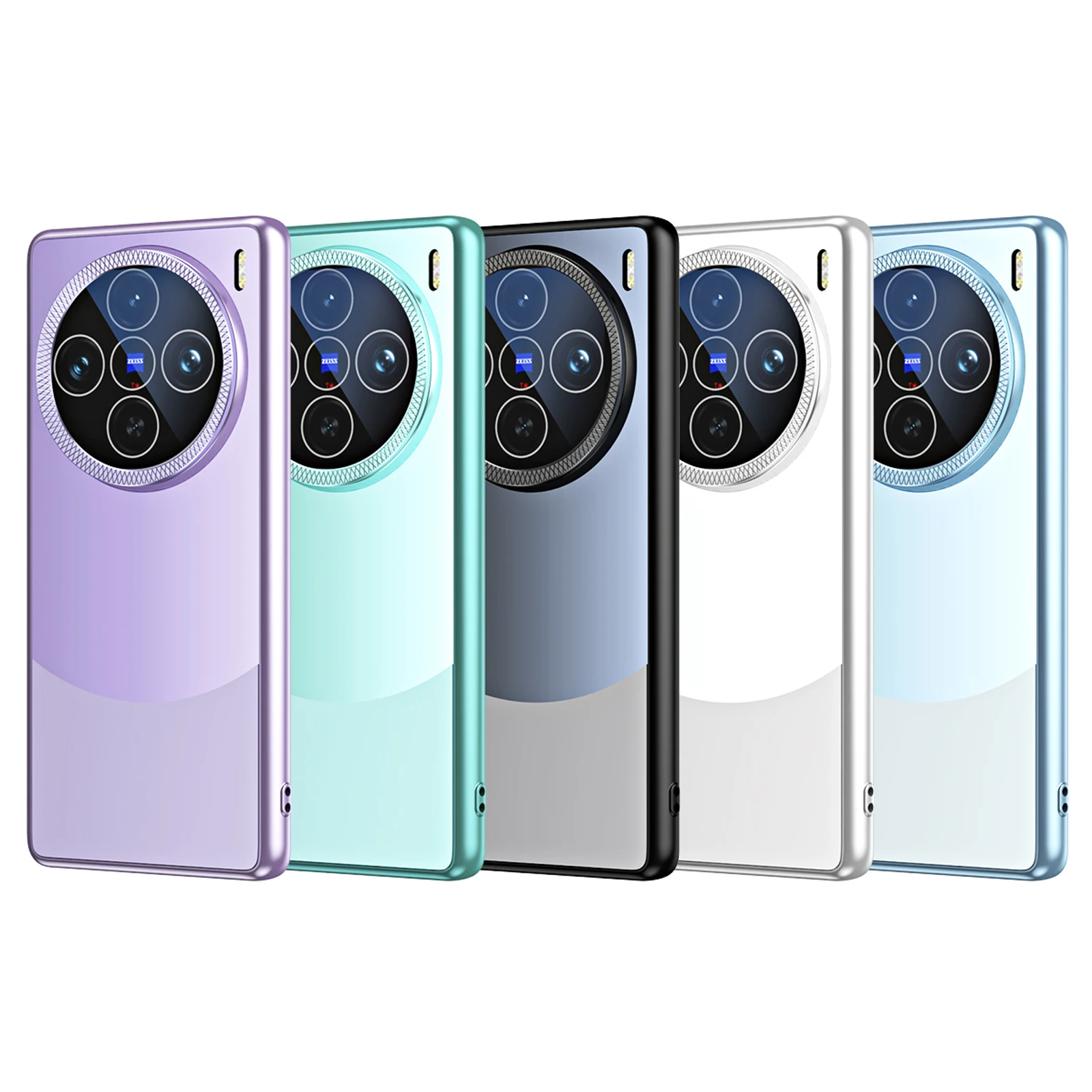 

Shockproof Matte Hard Phone Case For Vivo X100 Pro X100 Ultra X200 Pro Mini, Slim Built-in Glass Camera Protection Cover Funda
