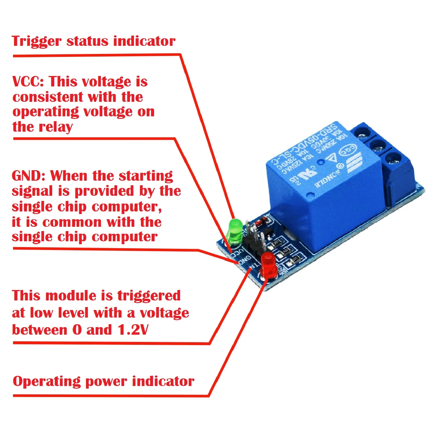 5V 12V Relay Module 1 Channel Low Level Trigger Board Shield with Optocoupler Relay Output for PIC AVR DSP ARM MCU Arduino