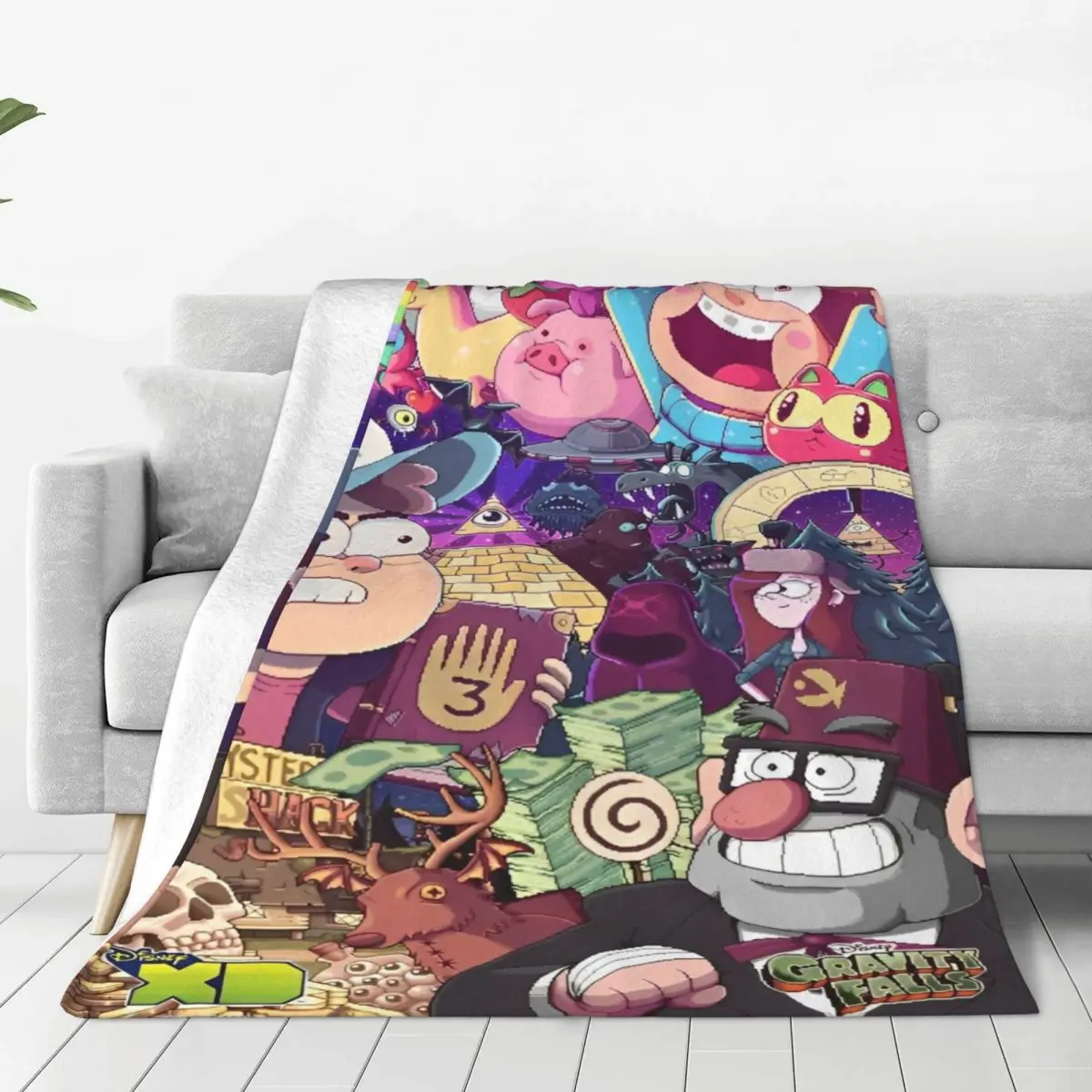 Warm Blanket Picnic Gravity Falls Throw Blanket television Flannel Bedspread For Couch Chair Fashion Sofa Bed Cover