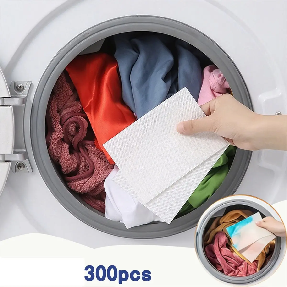 A67T NEW Anti--Dye Laundry Essentials,Stain-Free Clothes Sheets&Color-Trapping Washing Paper Color Catcher Laundry Sheets