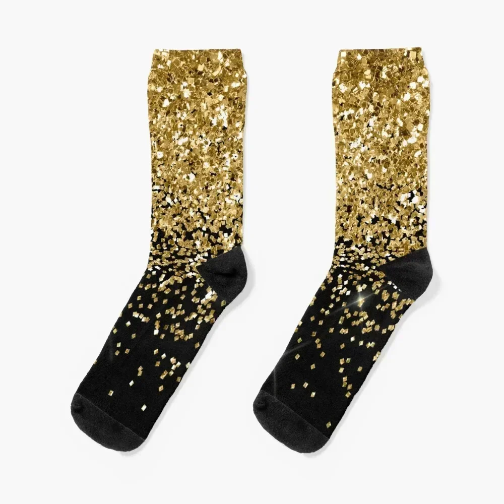 

Gold Glitter Socks floor summer Running essential Socks Men's Women's