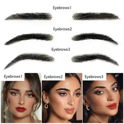 Fake Eyebrowa Handmade Real Hair False Eyebrows Natural And Long Lasting Fake Eyebrows Easy To Use False Eyebrows For Women #W0