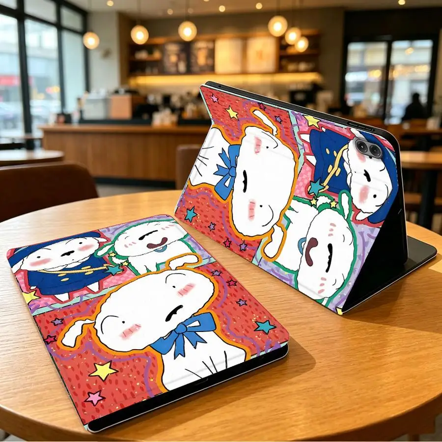 Shin-Chans Friends With Pencil Holder Case for Xiaomi Pad 6s Pro 7 Ultra Pad 5 6 7 8 Pro Redmi Pad SE K Pad 8.8 9.7 12.4 Inch