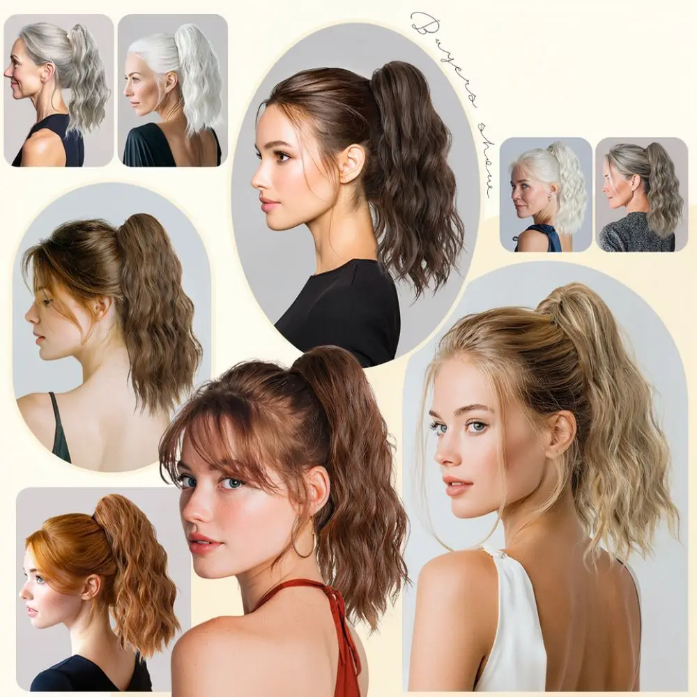 Claw Ponytail Extension Synthetic Wavy Hairpiece For Sairawigs Natural Fluffy Long Curly Hair Extensions Daily Party Use