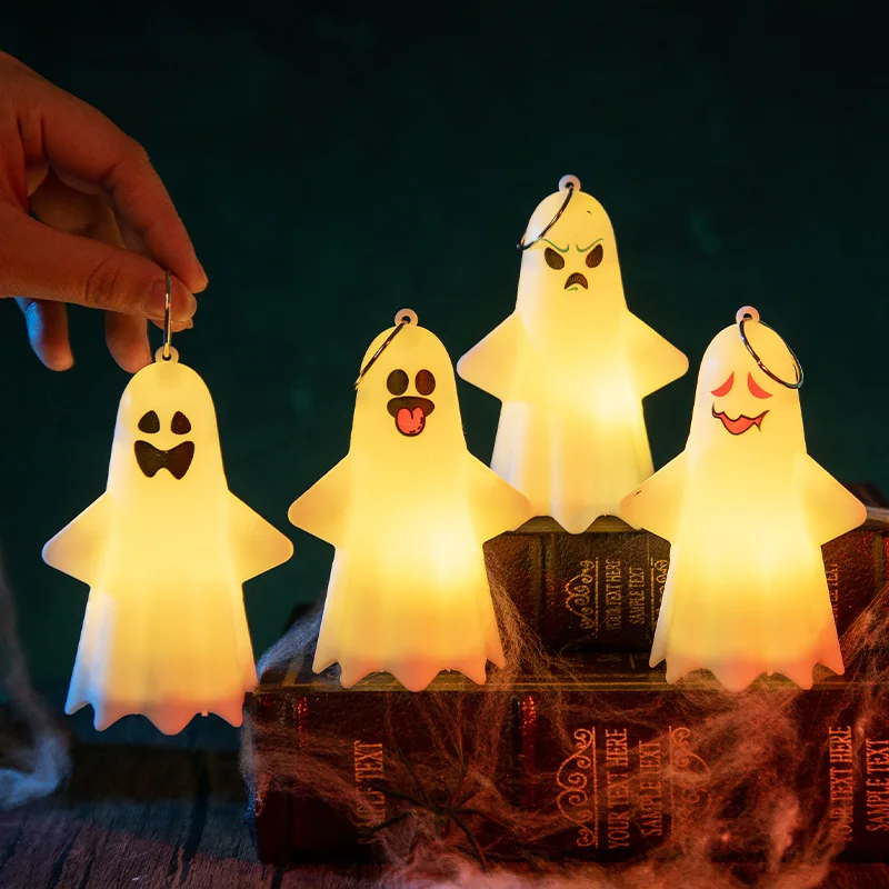 Luces de fantasma de dibujos animados, adornos de decoraciones de Halloween, luz LED, Festival de fantasmas, accesorios de decoración colgante para el hogar