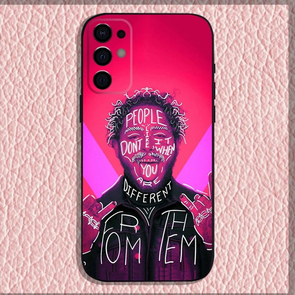 Poster Malon Singer  Phone Case For Samsung S25,S24,S21,S22,S23,S30,Ultra,S20,Plus,Fe,Lite,Note,10,9,5G Black Soft Shell