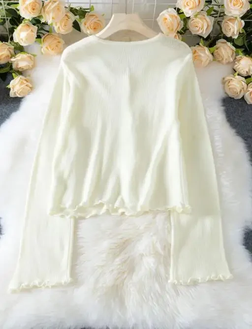 Sweater Women's 2025 Autumn and Winter New Three-Dimensional Flower Fungus Pullover Women's Knitted Sweater Top