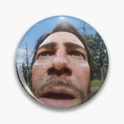 Arthur Morgan  Soft Button Pin Cute Badge Jewelry Gift Lover Collar Funny Metal Cartoon Lapel Pin Decor Brooch Clothes Fashion