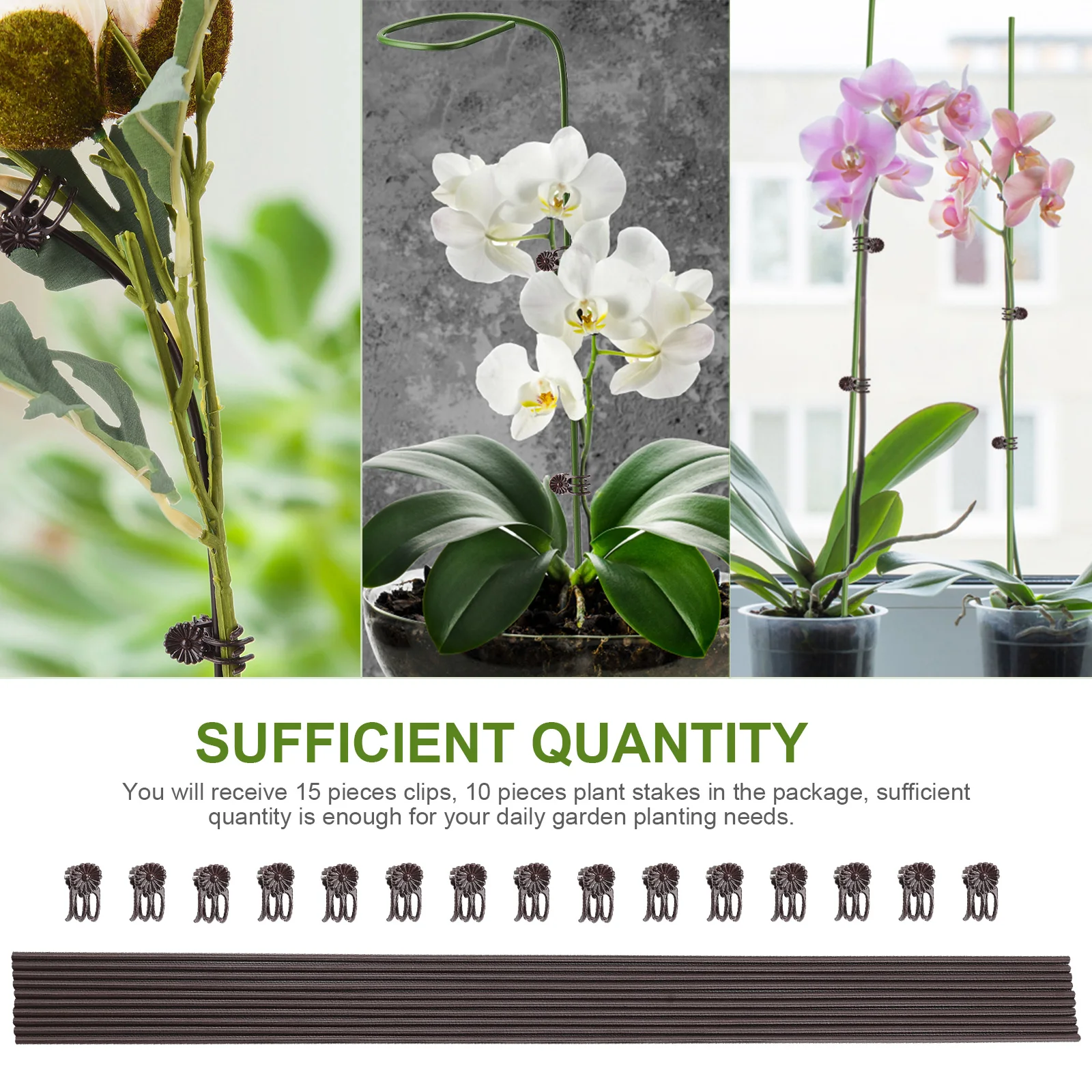 

1pc Plant Support Garden Flower Stakes Plastic Coated Metal Steel Qualitative Wire Bendable Planting Climbing Durable Stents